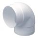 Easipipe Round Ventilation Duct Elbow - 90 Degree x 125mm