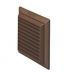 Louvered Grill With Flyscreen - 125mm x 200mm x 200mm Brown