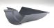 Cast Iron Beaded Half Round Gutter Left Hand Angle - 90 Degree x 115mm Primed