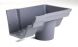 Cast Iron Notts Ogee Gutter Right Hand Stopend Outlet - 115mm for 65mm Downpipe Primed