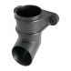 FloPlast Round Downpipe Shoe with Fixing Lugs - 68mm Cast Iron Effect