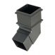 FloPlast Cast Iron Effect Square Downpipe Offset Bend - 112.5 Degree x 65mm