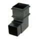 FloPlast Cast Iron Effect Square Downpipe Bend - 92.5 Degree x 65mm