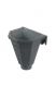 Cast Iron Round Downpipe Hopper Head Flat Back Outlet - 75mm Primed