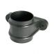 FloPlast Cast Iron Effect Round Downpipe Socket with Fixing Lugs - 68mm