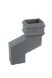 Cast Iron Rectangular Downpipe - 230mm Side Projection 100mm x 75mm Primed