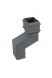 Cast Iron Rectangular Downpipe - 305mm Front Projection 100mm x 75mm Primed
