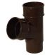 FloPlast Round Downpipe Branch - 112 Degree x 68mm Brown