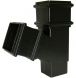 FloPlast Cast Iron Effect Square Downpipe Branch - 67.5 Degree x 65mm