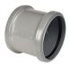 Ring Seal Soil Coupling Double Socket - 110mm Grey