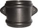 FloPlast Ring Seal Soil Coupling with Lugs Double Socket - 110mm Cast Iron Effect