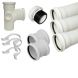 FloPlast Ring Seal Soil Stack Complete Kit - with External Air Valve - 110mm White