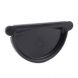 Steel Gutter External Stopend - 135mm Black