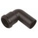 FloPlast Push Fit Waste Bend Swivel - 90 Degree x 32mm Black