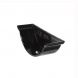 Cast Iron Beaded Half Round Gutter External Stopend - 115mm Black