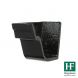 Cast Iron Notts Ogee Gutter Left Hand Internal Stopend - 115mm Black