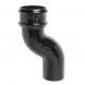 Cast Iron Round Downpipe Offset - 75mm Projection 65mm Black