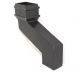 Cast Iron Square Downpipe Offset - 533mm Projection 75mm Black