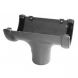 FloPlast Half Round Gutter Running Outlet - 112mm Anthracite Grey