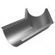 Aluminium Beaded Half Round Gutter Angle - 135 Degree x 114mm PPC Finish Anthracite Grey