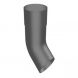 Aluminium Round Swaged Downpipe Shoe - 63mm PPC Finish Anthracite Grey
