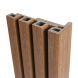 Composite Slatted Cladding End Trim - 3.6mtr Spiced Oak