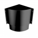 Aluminium Round Swaged Numina Corner Hopper - 63mm PPC Finish Black