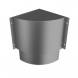 Aluminium Round Swaged Numina Corner Hopper - 63mm PPC Finish Anthracite Grey