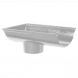 Cast Iron Beaded Half Round Gutter Stopend Outlet Spigoted - 150mm for 100mm Downpipe Primed