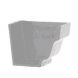 Cast Iron H16 Ogee Gutter External Stopend - 125mm Primed