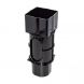 FloPlast Universal Downpipe Access Pipe - 65/68mm Black
