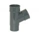 FloPlast Round Downpipe Branch - 112 Degree x 68mm Anthracite Grey
