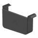 Square Steel Gutter Left Hand Stopend - 125mm Graphite