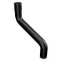 Cast Aluminium Round Downpipe 2 Part Swan Neck - 76mm to 400mm Black (9005 Leatherette)