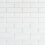 Bathroom Wall Panel - 1000mm x 2400mm x 10mm Grout Line White London Tile