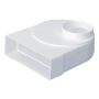 Monsoon Rectangular Ventilation Duct Elbow with 150mm Rotation Spigot - 220mm x 90mm