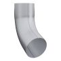 Lindab Aluminium Pipe Bend with Socket 70 - 100mm Silver Metallic
