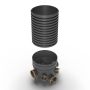 Inspection Chamber Set - 450mm Diameter x 1030mm Depth with 160mm Channel & 160mm & 110mm Inlets