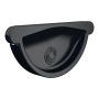 Lindab Aluminium Gutter Self-Locking Stop End - 150mm Black