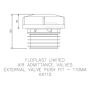FloPlast Air Admittance Valve External - 110mm Grey
