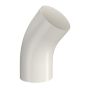 Lindab Steel Conical Downpipe Bend 45 - 75mm Antique White