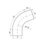 Lindab Steel Conical Downpipe Bend 70 - 87mm Graphite