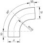Lindab Steel Conical Downpipe Bend 85 - 100mm Brown