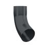Lindab Steel Downpipe Bend with Socket 70 - 75mm Anthracite Grey