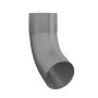 Lindab Steel Downpipe Bend with Socket 70 - 75mm Anthracite Metallic