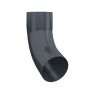 Lindab Steel Downpipe Bend with Socket 70 - 75mm Graphite