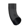 Lindab Steel Downpipe Bend with Socket 70 - 75mm Matte Black