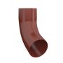 Lindab Steel Downpipe Bend with Socket 70 - 75mm Tile Red
