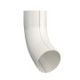 Lindab Steel Downpipe Bend with Socket 70 - 75mm Antique White