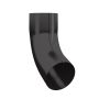 Lindab Steel Downpipe Bend with Socket 70 - 87mm Coffee Brown